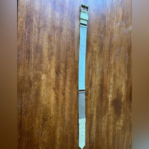 Gold suede and leather belt